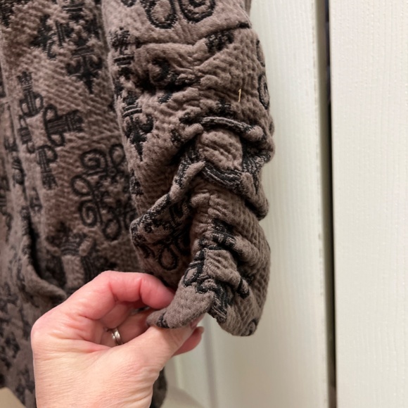 Jacket/coat by Tonia Debellis in a thick knit fabric, lightly worn - Picture 4 of 5